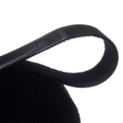 ANDERK 10CM x 3M Non-adhesive Hook and Loop Tape for Sewing Hook and Loop Fastener for Sewing Hook and Loop Cable Ties, Black