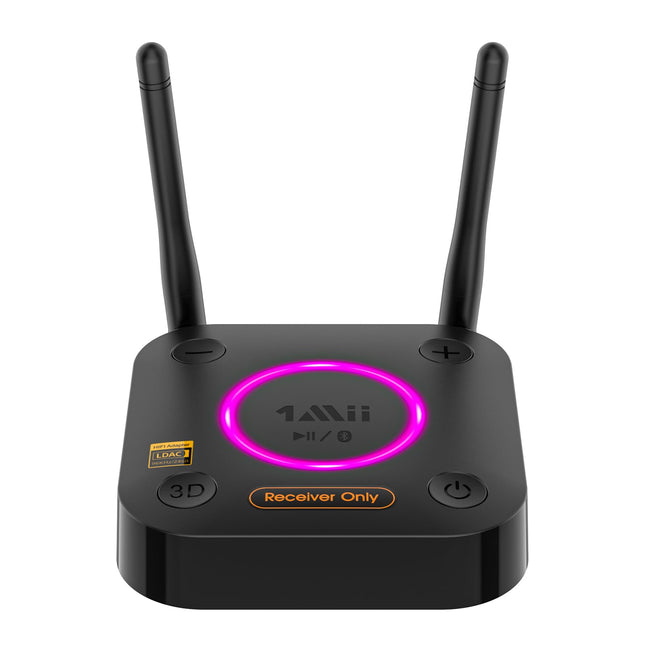 1Mii B06Ultra Bluetooth 5.2 vastuvõtja LDAC Hi-Res heli jaoks, HiFi Bluetooth-heli adapter Audiophile DAC-i, 3D ruumilise heli, aptX HD ja madala latentsusega vastuvõtja stereosüsteemile, optiline 3,5 mm RCA AUX