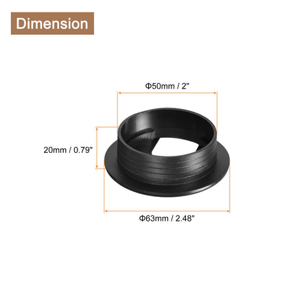 sourcing map 50mm ABS Desk Cable Hole Cover Grommet Hole Cover for Office Computer Desk Wire Organizer Black 4 Pack