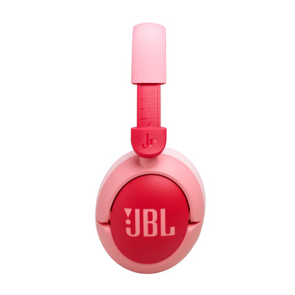 JBL Junior 470 NC, juhtmevabad kõrvapealsed Bluetooth-kõrvaklapid aktiivse mürasummutusega lastele, mikrofon, 50 tundi mänguaega, JBL Safe Sound, madal helitugevus, lihtne kasutada ja kleebistega, roosa