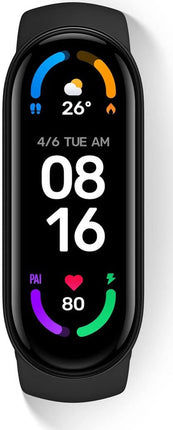 Xiaomi Mi Smart Band 6, fitness- ja aktiivsusmonitor (1,56 tolli AMOLED-ekraan, 30 treeningrežiimi, SpO2 jälgimine, une ja pulsisageduse jälgimine, 14-päevane aku tööiga, 5 ATM veekindlus, Mi Fit rakendus)
