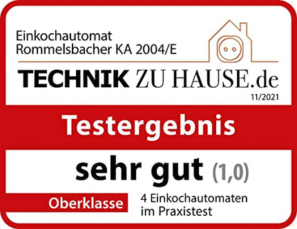 ROMMELSBACHER KA 2004/E täisautomaatne hõõgveini-/säilitusmasin, VALMISTATUD SAKSAMAAL, 27 liitrit/14 1-liitrise klaasi jaoks, pidevalt reguleeritav, mahlapressi funktsioon, taimer, tühjenduskraan, rest, 1800 vatti