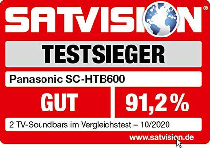 Panasonic SC-HTB600EGK 2.1 heliriba juhtmevaba subwooferiga (Dolby Atmos, Bluetooth, HDMI, 360 vatti RMS) must
