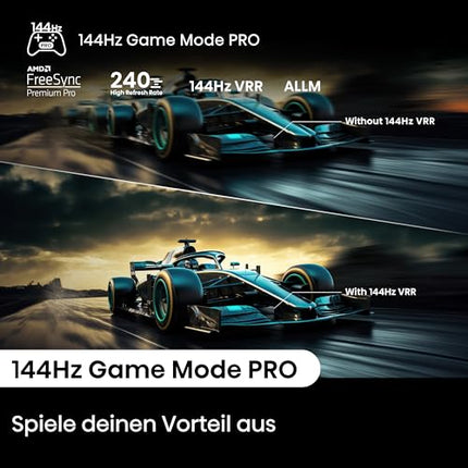 Hisense 65U7NQ 164 cm (65-tolline) televiisor, 4K Mini LED ULED HDR nutiteler, Quantum Dot, 120Hz/144Hz VRR, HDMI 2.1, Game Mode Pro, Dolby Vision IQ ja Atmos, Bluetooth, sisseehitatud Alexa, antratsiithall, [2024]