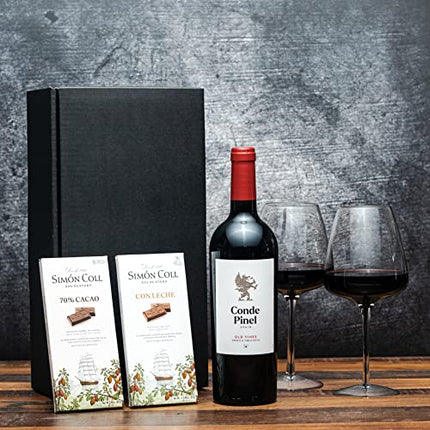 Gift set red wine from Spain with chocolate from Simón Col