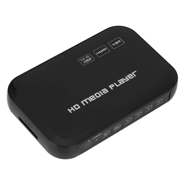 VBESTLIFE 1080P videopleier HDMI VGA, meediapleier multimeediapleier USB-mälupulgahoidjaga, 2,5T kõvaketas, SD-kaardi tugi MKV, MOV, AVI, M2TS, TP, TRP, IFO,