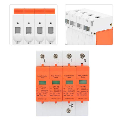 4P household surge protector, 40KA 420VAC device protector