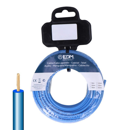 Flexible cable reel, 1.5 mm, blue, halogen-free, 5 m, ideal for safe and efficient electrical installations. Easy to use, robust, and perfect for a variety of applications.