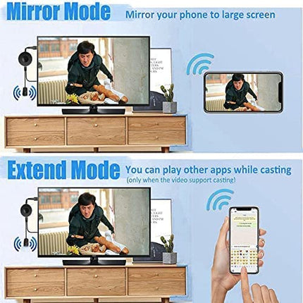Traadita WiFi-ekraaniadapter, HDMI 4K 1080P adapter, voogedastus-TV-pulk, DLNA / AirMirror / Airplay / Miracasti tugi, iOS 8+ / Android 5.0+ / Mac / Windows 7+ jaoks