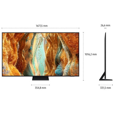 Samsung Neo QLED 4K QN70F 75-inch (189 cm) Mini LED, UHD TV, NQ4 AI Gen2 processor, Quantum Matrix Technology Slim, Motion Xcelerator 144Hz, AirSlim design, Samsung Vision AI Smart TV (2025)