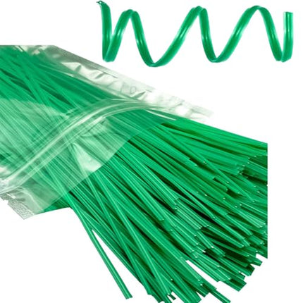 Plant ties, robust garden cable ties, self-locking, flexible binding bands for tying climbing plants, herbs, shrubs, adjustable fastening, green spiral ties for tree, flowers,