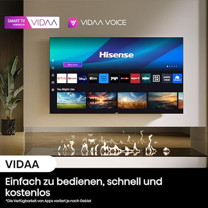 Hisense 65U7NQ 164 cm (65-tolline) televiisor, 4K Mini LED ULED HDR nutiteler, Quantum Dot, 120Hz/144Hz VRR, HDMI 2.1, Game Mode Pro, Dolby Vision IQ ja Atmos, Bluetooth, sisseehitatud Alexa, antratsiithall, [2024]