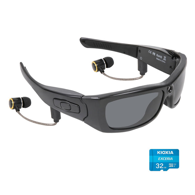 Hereta kaamera päikeseprillid, Bluetooth päikeseprillid Full HD 1080P videokaamera prillid UV-kaitsega polariseeritud läätsega õues ja reisimiseks, SM-21B