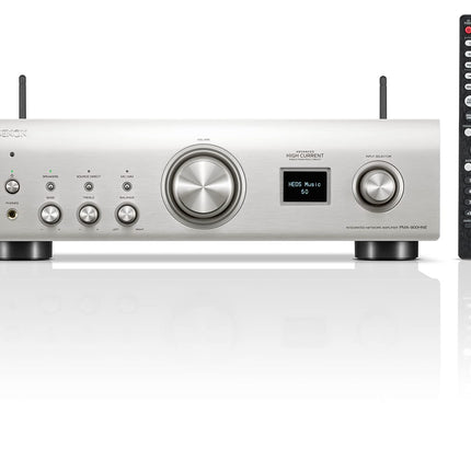 Denon PMA-900HNE HiFi võimendi, stereovõimendi sisseehitatud HEOS-iga, 2x85W, sisseehitatud fono eelvõimendi, kõrglahutusega sertifikaat, AirPlay 2, Bluetooth, hõbedane
