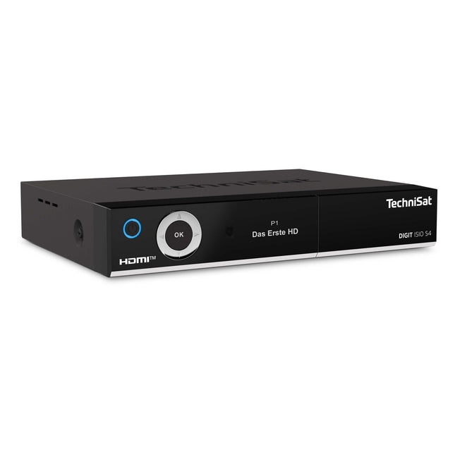 TechniSat DIGIT ISIO S4 – kahekordne satelliitvastuvõtja tähtnumbrilise ekraaniga (HDTV kahekordne tuuner, DVB-S2, PVR-salvestusfunktsioon USB või võrgu kaudu, HbbTV, CI+, HDMI) must