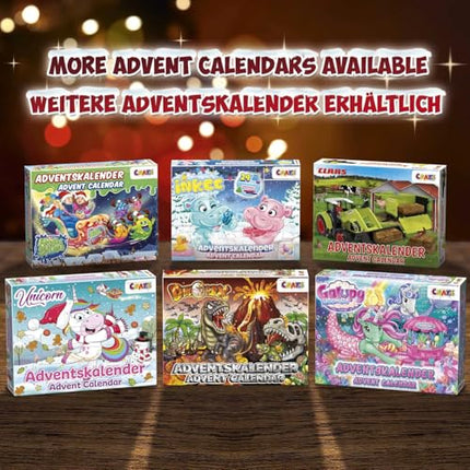 INKEE Bathing Fun Advent Calendar for Children - Christmas Calendar with Bath Bomb, Bath Cosmetics, Creative Toy Calendar for Children