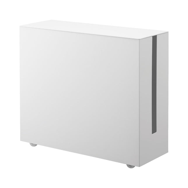 Yamazaki 5403 TOWER kaablikatted, valged, terasest, minimalistliku disainiga, 15 x 40 x 34,5 cm (P x L x K)