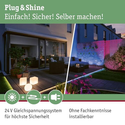 Paulmann 941.65 välistingimustes kasutatav Plug &amp; Shine valguskett IP 3000K 7x5lm 24V 94165 valgusriba välisvalgusti D