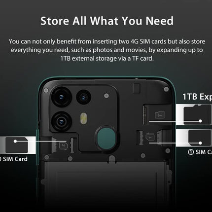Blackview A55 PRO 4G Mobile Phone without Contract, Helio P22 Octa-Core 4GB+64GB, 5MP+13MP Camera, 6.53'' HD+ IPS, 4780mAh Battery, Android 11 DUAL SIM Smartphone GPS, Face Unlock Fingerprint Green