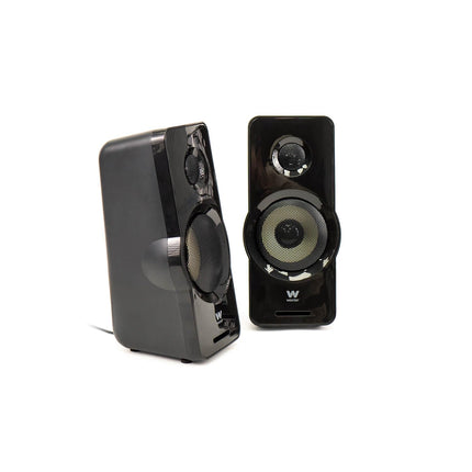 Woxter Big Bass 260 - 2.1 kõlarid (150W, puidust subwoofer, metallvõre, juhtmega helitugevuse regulaator, AUX ideaalne teleri, arvuti ja mängukonsoolide jaoks), must