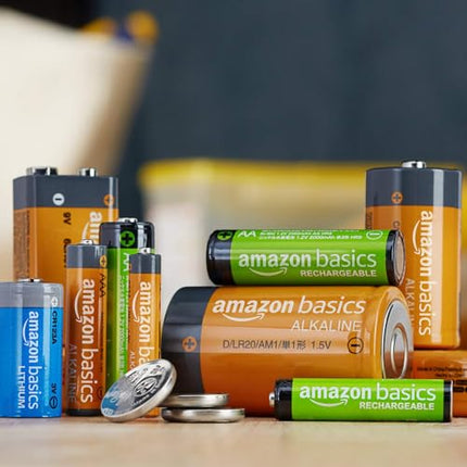 Amazon Basics AA NiMH laetavad akud, 2000 mAh, laeb kuni 1000 korda, eelnevalt laetud, 16 tk