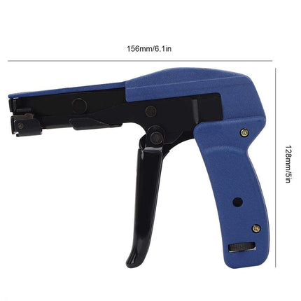 Cable Tie Gun, Blue Chrome Vanadium Alloy Steel Nylon Cable Tie Tensioning Tool Nylon Cable Tie Cutting Tool, Nylon Cable Tie Fastening Tool