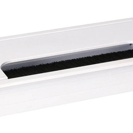 KOTARBAU® alumiiniumist kaablisisend mööblile 160x80 mm Valge kaablikarp kaabliväljund Ruudukujuline anodeeritud