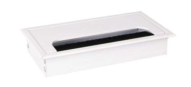 KOTARBAU® alumiiniumist kaablisisend mööblile 160x80 mm Valge kaablikarp kaabliväljund Ruudukujuline anodeeritud