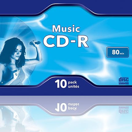 Verbatim Music CD-R 80 min, 10 tk Jewel Case'is, CD toorikud, 16x kirjutuskiirus ja pikk eluiga, tühjad CD-d, heli-CD toorikud muusika varundamiseks, muusika-CD