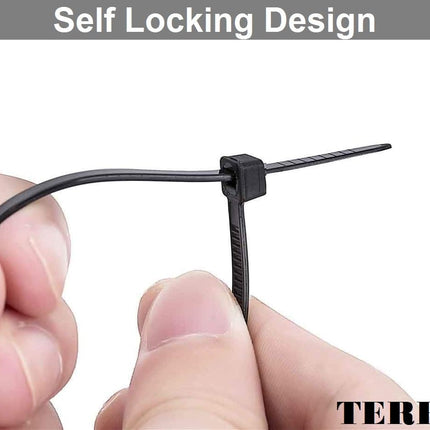 TERF® kaablisidemed, 300 mm x 4,8 mm, kvaliteetne nailon, turvaline isesulguv mehhanism, plastkaablisidemed koju, kontorisse, aeda, garaaži, töökotta, isetegemiseks, mitmeotstarbelised, pruunid, 100 tk pakis