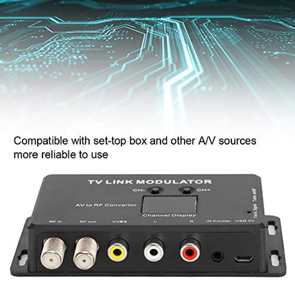 UHF modulaator, AV-RF muundur, IR-laiendaja kanalite kuvamisega, UHF TV LINK modulaator, PAL, USB5V @400 mA, ühilduv digiboksi ja teiste A/V allikatega