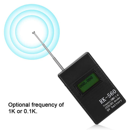 ASHATA kaasaskantav sagedusloendur, täpne RK560 50MHz 2.4G sagedusloendur, kaasaskantav pihuarvuti raadiosageduse tester kahesuunalisele raadiole, Baie walkie-talkie dekooder, CTCSS/DCS SMA emane