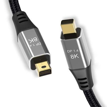 Cablecc Mini DisplayPort 1.4 8K 60Hz kaabel Ultra-HD UHD 4K 144Hz Mini DP-MiniDP-kaabel 7680 * 4320 video-, sülearvuti- ja teleri jaoks
