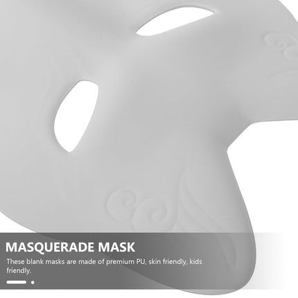 2 tükki rebasemaske isetegemise värvimata loomamaske, valgeid käsitöömaske Halloweeni pidudeks, maskiballideks ja karnevalideks
