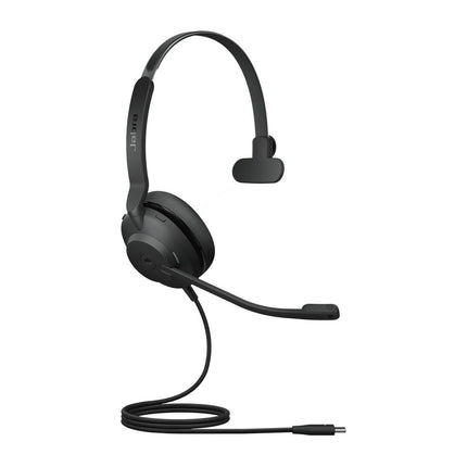Jabra Evolve2 30 peakomplekt – monomüra summutavad kõrvaklapid – sertifitseeritud Microsoft Teamsi jaoks – kahe mikrofoniga kõnetehnoloogiaga – USB-C kaabel – must