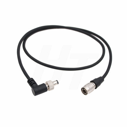 Hirose 4-kontaktiline ja täisnurga all lukustatav alalisvoolukaabel, 2,1 mm, Lectrosonicsi vastuvõtjate ja Sony kaameramonitoride jaoks, 50 cm
