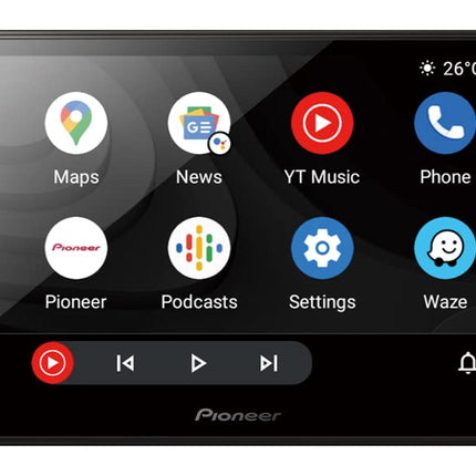 Pioneer SPH-DA360DAB-AN - 2-DIN meediavastuvõtja, mahtuvuslik 6,8-tolline puutetundlik paneel, WiFi, Apple CarPlay, Android Auto ja DAB+ tugi, sh DAB-antenn
