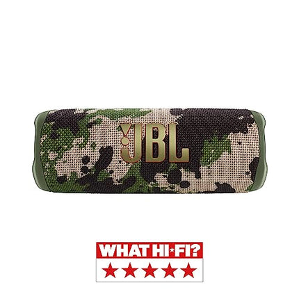 JBL Flip 6 Bluetooth Speaker - Camouflage – Waterproof, portable speaker with 2-way speaker system for powerful sound – Up to 12 hours of wireless music playback