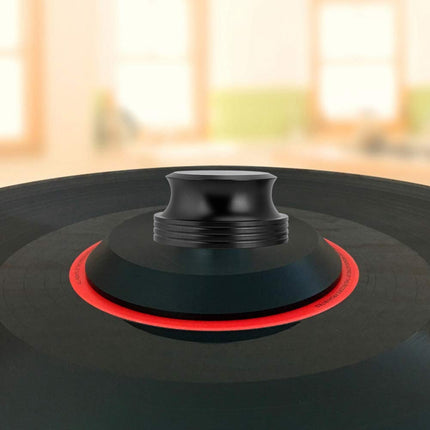 Aluminum Disc Stabilizer, Die-Cast Vinyl Record Weight Clamp, Music Playback Recording Equipment, Audio/Video, for Weight Player (Black)