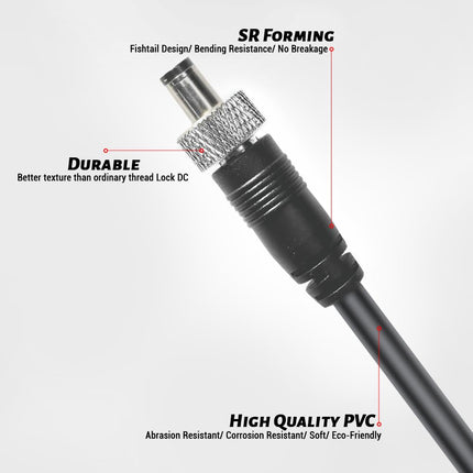 Alvin's Cables D-Tap DC 5.5 2.1 lukustatav toitekaabel Atomos Monitori ja videoseadmete PIX-E7, PIX-E5, 7 puutetundliku ekraaniga Hollyland Mars 400s jaoks