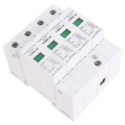 Ülepingekaitse 4P 40KA, DIN-rööpale kinnitatav madalpingekaitsega ülepingekaitseseade kodumasinate elektrisüsteemide kaitsmiseks