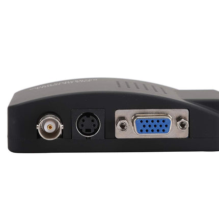 PUSOKEI BNC-HDMI ja VGA videomuundur arvutile ja arvutile, EU pistik, S-Video HD muunduri adapter, ühenda ja mängi