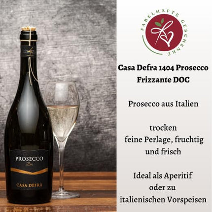 Gift set Prosecco with chocolate truffles in beautiful gift packaging