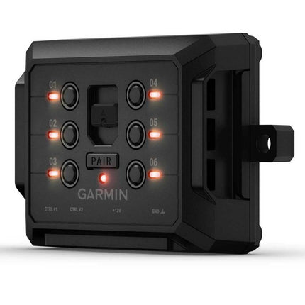 Garmin PowerSwitch – programmeeritav lülitikarp 6 lülitiga sõiduki lisatarvikute (nt tuled, küte, varikatused, vintsid ja palju muud) juhtimiseks Garmini navigatsiooniseadme või nutitelefoni kaudu. Lihtne paigaldada.