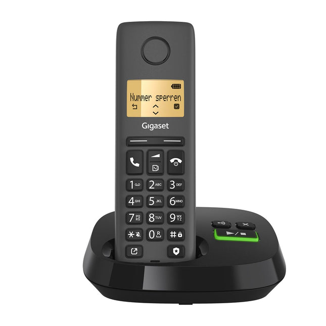 Gigaset Pure 120A - Juhtmeta DECT-telefon automaatvastajaga - ECO DECT - Ära sega - Valgustatud ekraan - Kuuldeaparaatidega ühilduv, antratsiitmust [Ühildub Saksamaal, Itaalias, Prantsusmaal, Hollandis, Belgias, Šveitsis, Austraalias]