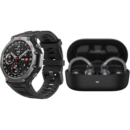 Amazfit T-Rex 3 Outdoor Smartwatch Orange + OWS Bluetooth 5.3 Headphones