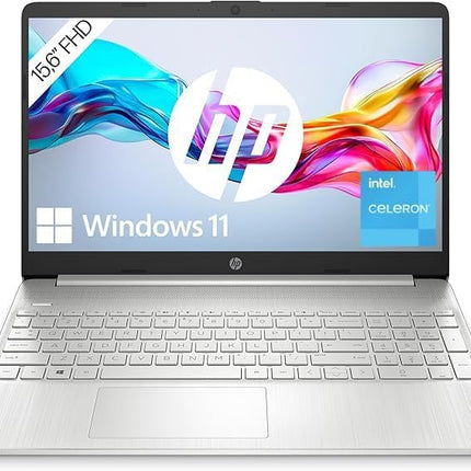 HP Laptop | 15.6" FHD display | Intel Celeron N4500 | 4 GB DDR4 RAM | 128 GB SSD | Intel UHD Graphics | Windows 11 Home in S mode | QWERTZ keyboard | Silver | incl. Microsoft Office 365 Single