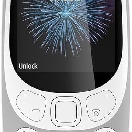 Nokia 3310 kahe SIM-kaardiga telefon, hall-valge, 2,4-tolline (6,1 cm), integreeritud kaamera, Bluetooth, FM-raadio itaalia keele valjuhääldiga