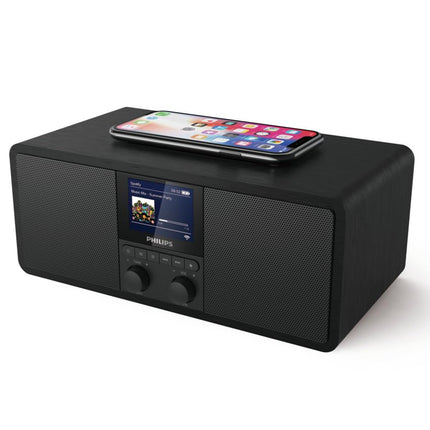 Philips R8805/10 internetiraadio DAB+ ja FM-iga | Spotify Connect ja Bluetoothi ​​voogedastus | Juhtmevaba Qi laadimisalus ja USB-port | Äratuskell ja unetaimer