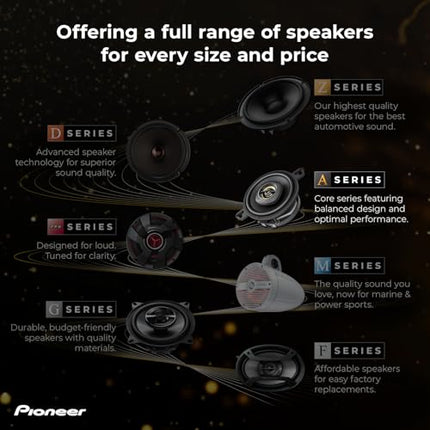 Pioneer TS-A6881F 6 x 8 4-ribaline koaksiaalkõlarikomplekt 2 kõlariga (kumbki 350 W max., 80 W siinus), võimas heli, kõrge efektiivsus, 62 mm paigaldussügavus, 133 x 191 mm paigaldusava